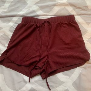 Maroon Shein Shorts
